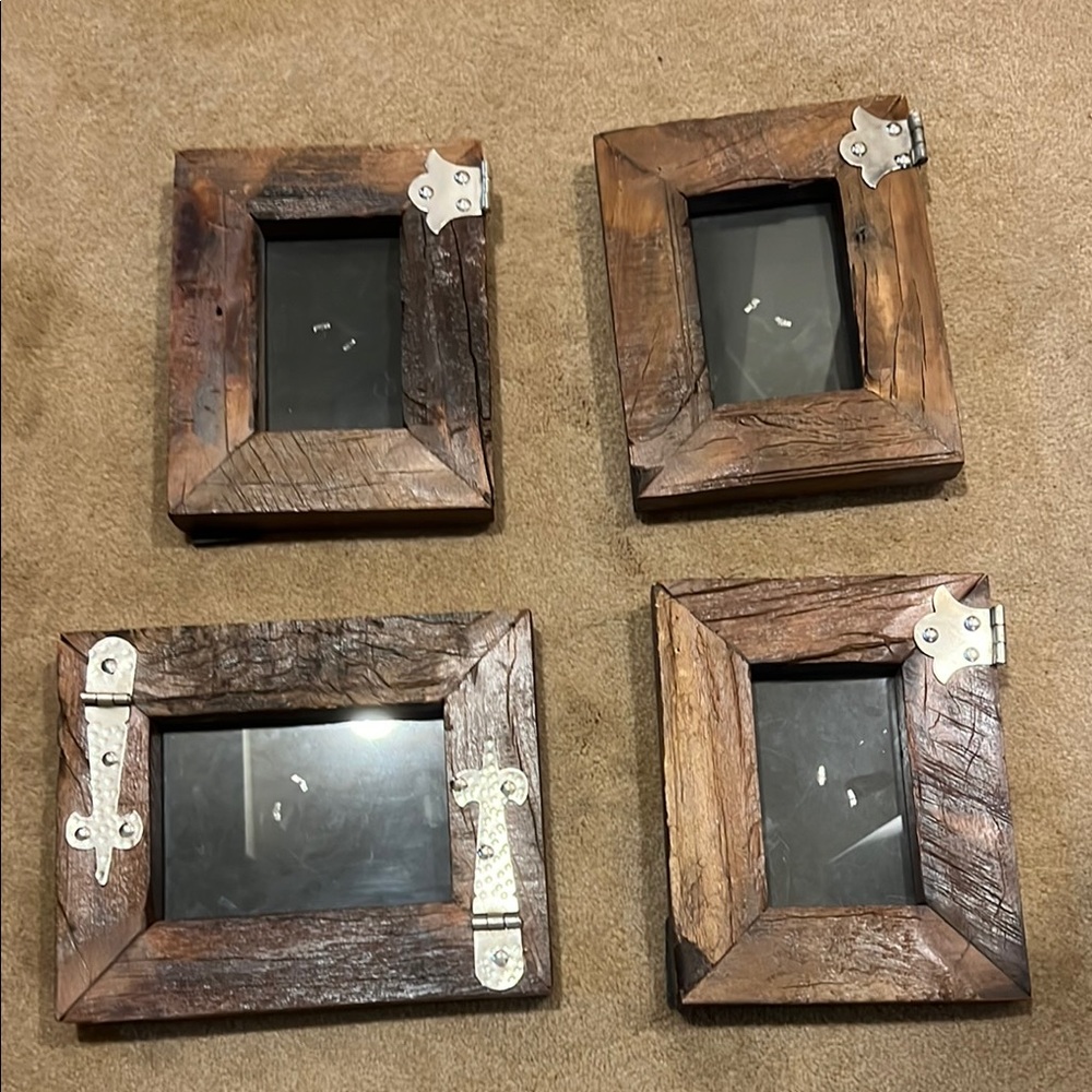 Rustic Wooden Picture Frame Set
